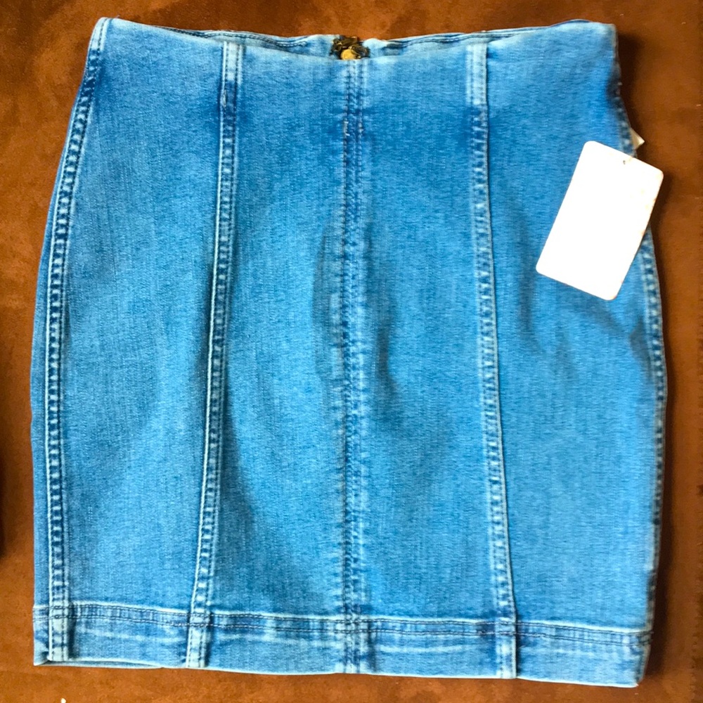 Free People Blue Jean Shorts